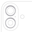 Set de 10 anillos biselados blancos para cámara trasera de iPhone 17, repuesto de lente.