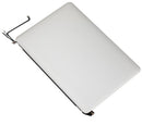 Pantalla LCD original usada de MacBook Pro 13" A1502 (2013-2014) con bisel plateado, lista para reparación.
