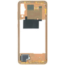 Tapa intermedia naranja para Samsung Galaxy A70 (A705), pieza de repuesto para reparación de móvil.