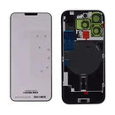 Tapa trasera con placa de acero con carga inalambrica NFC MagSafe y flex de linterna compatible para iPhone 16 Pro Max (original) (Titanio blanco)