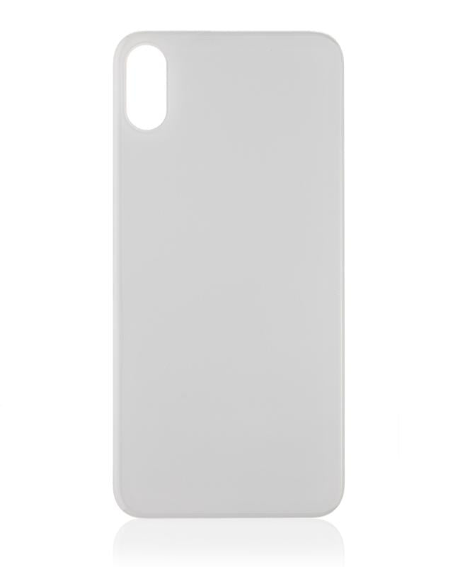 Tapa trasera para iPhone X con adhesivo 3M (Plata, Agujero grande para camara)