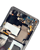 Pantalla OLED con marco para Samsung Galaxy S21 Ultra 5G (Usada OEM Grado A) (Negro Fantasma)