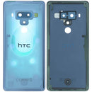 Tapa trasera original HTC U12 Plus azul translúcido, repuesto para reparación de back cover de cristal.