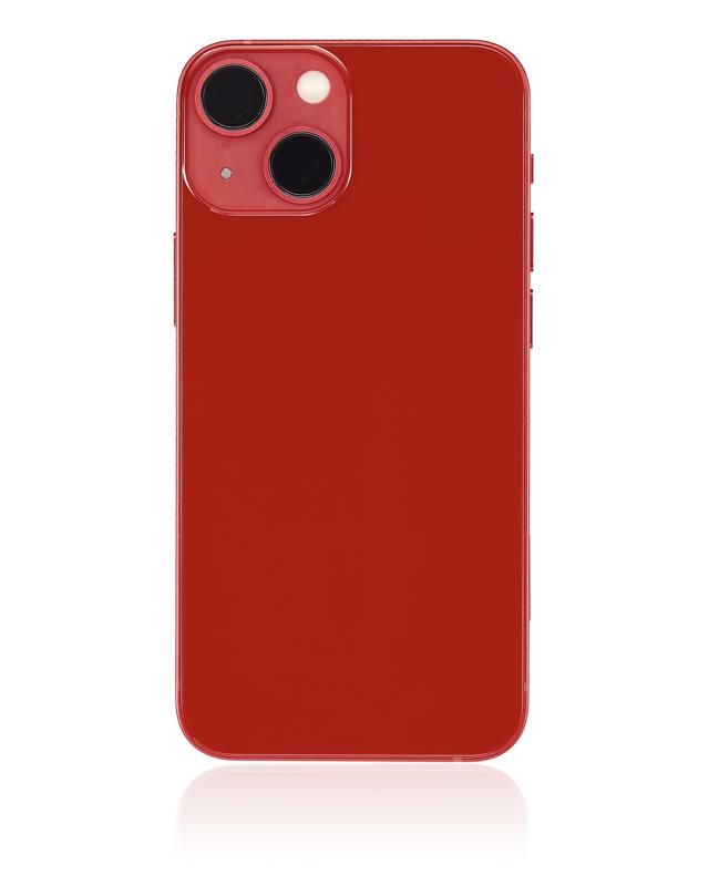 Tapa trasera para iPhone 13 Mini con componentes pequeños pre-instalados (Sin logo) (Rojo)