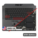 Tapa superior original OEM Space Black para MacBook Pro 16 A3403 2024 con batería y teclado ANSI US.