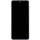 Pantalla OLED interna refurbished azul para Samsung Galaxy Z Flip 7 5G, con marco, ideal para reparación de display.