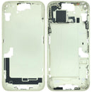 Tapa trasera amarilla para iPhone 15 Plus (A3096), con marco y piezas pequeñas, repuesto Apple.