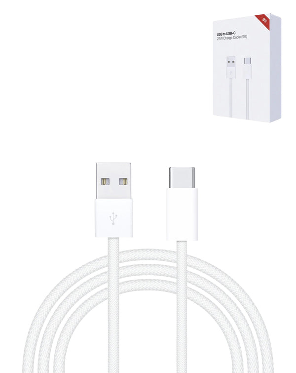 Compra un puerto de carga USB-A-C de 27W de carga rápida de 9 pies en Guatemala.