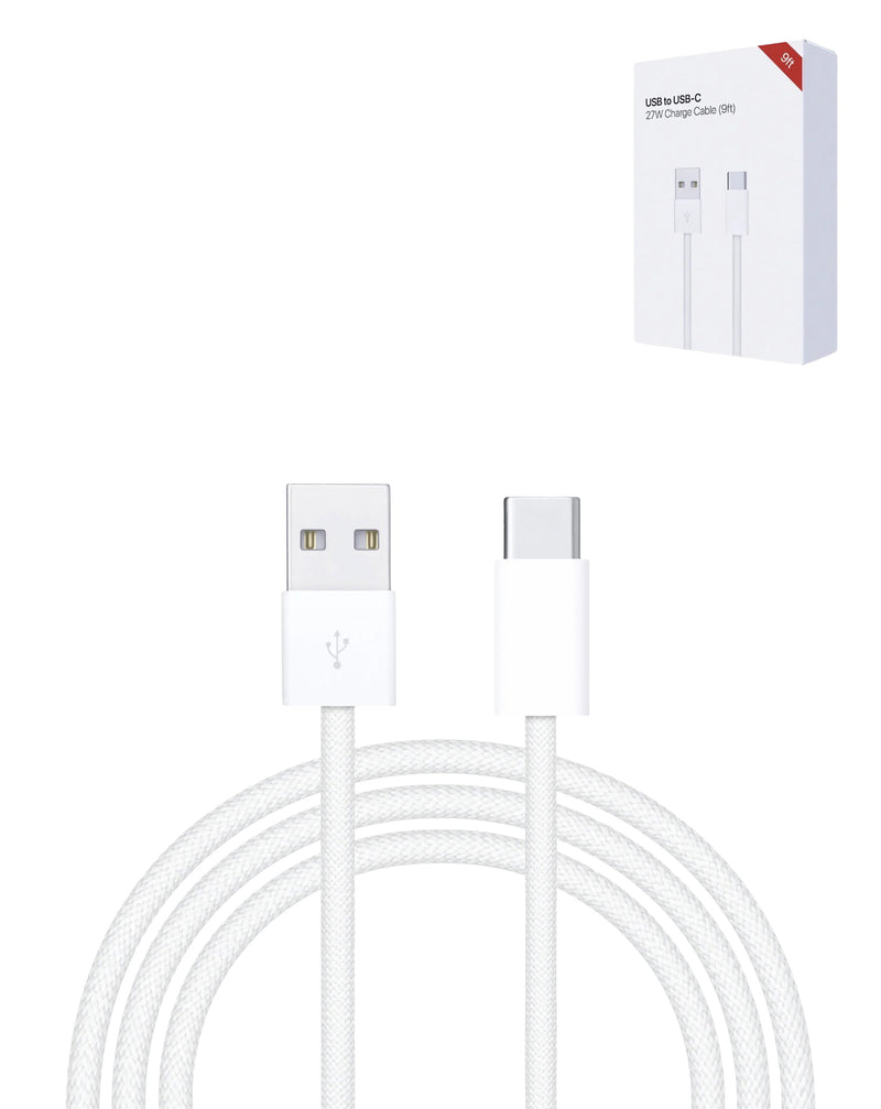 Compra un puerto de carga USB-A-C de 27W de carga rápida de 9 pies en Guatemala.