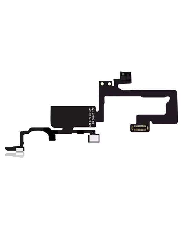 Cable flex del sensor de proximidad para iPhone 12 Mini disponible en Guatemala para reparaciones de celulares con Face ID y True Tone Recovery.