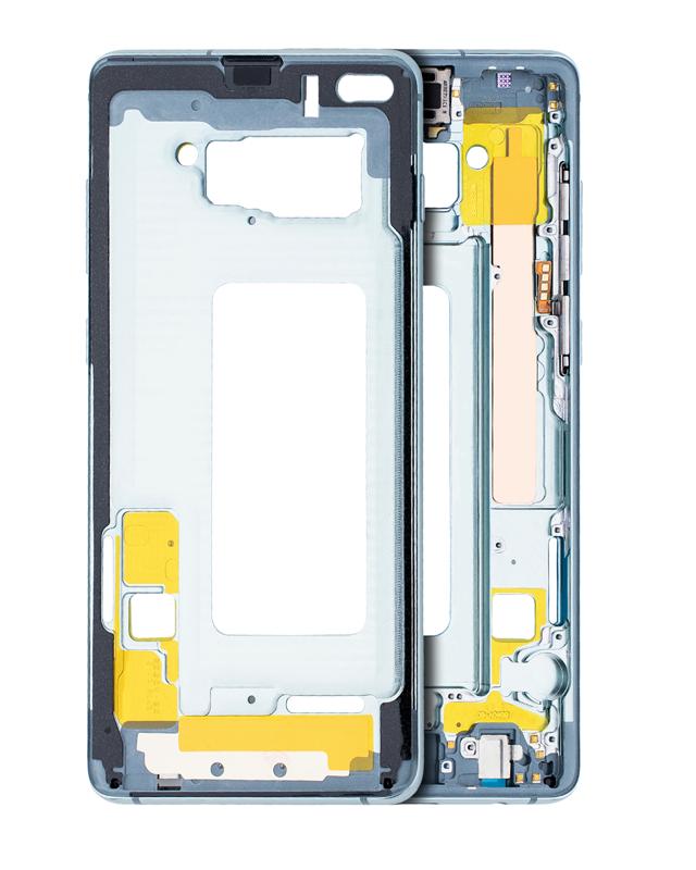 Estructura intermedia en color Prism Green para Samsung Galaxy S10 Plus disponible en Guatemala en distribuidores mayoristas de reparaciones con garantía.