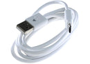 Cable LG micro USB blanco de 1m para carga y datos, repuesto para reparación.