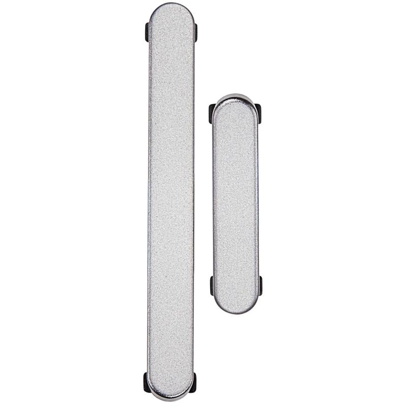 Botones de encendido/volumen premium en gris para Samsung Galaxy S25 / S25 Plus disponibles para reparaciones en Guatemala.