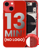 Tapa trasera para iPhone 13 Mini con componentes pequeños pre-instalados (Sin logo) (Rojo)