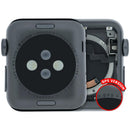 Caja de aluminio negra espacial para Apple Watch Series 3 (38mm, GPS, A1858) usado, repuesto.