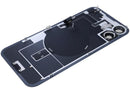 Tapa trasera con placa de acero con carga inalambrica NFC MagSafe y flex de linterna compatible para iPhone 16 Plus (original) (Negro)