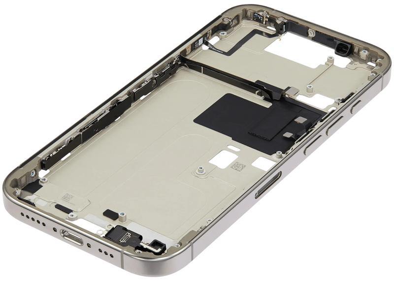 Encuentra el chasis central con botones para iPhone 16 Pro en Guatemala, en talleres especializados en reparaciones de iPhone.