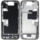 Chasis medio de iPhone 16 Pro titanio natural usado, con pequeñas piezas, ideal para reparación.