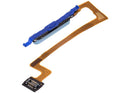 Sensor de huella dactilar Mystique Blue para Xiaomi Redmi Note 12 5G con cable flex, repuesto 22111317G.