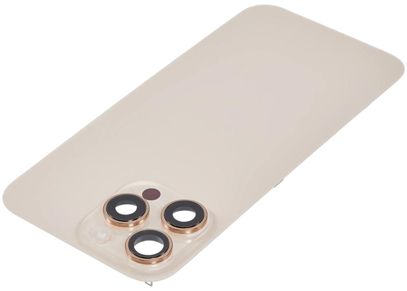 Compra una tapa trasera usada OEM para iPhone 16 Pro Max en Guatemala con placa de acero, carga inalámbrica NFC, MagSafe y flex de linterna.