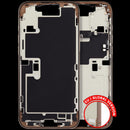 Marco medio iPhone 16 Pro Max A2894 Desert Titanium usado, chasis Apple para reparación, con pequeñas partes incluidas.