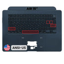 Tapa superior Midnight con teclado ANSI US para MacBook Air 15 A3448 M5, OEM genuino.