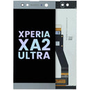 Pantalla LCD original OEM Sony Xperia XA2 Ultra plateada sin marco, repuesto para reparación de display.