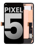 Pantalla OLED con marco para Google Pixel 5 (Original Usada Calidad B/C) (Negro)