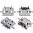 Reparación de puerto de carga con soldadura requerida en Guatemala - 05 pin - Micro A - 4 puntos de anclaje, disponible en mayoristas de componentes electrónicos.