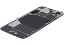 Tapa trasera de vidrio negro para iPhone 16e con MagSafe, NFC y flex de linterna, repuesto A4XXX.
