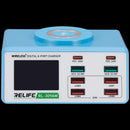 Encuentra el cargador con display digital wireless de 8 puertos 100W de Relife en Guatemala para mayoristas y reparadores.