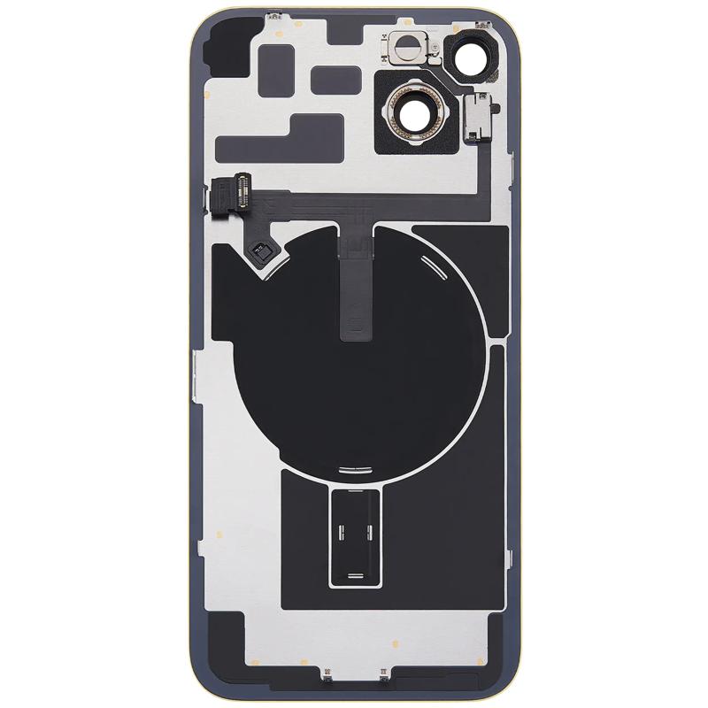 Tapa trasera con placa de acero y carga inalámbrica NFC para iPhone 14 Plus, disponible en Guatemala.