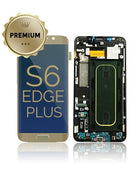 Pantalla LCD y digitalizador Samsung Galaxy S6 Edge Plus Gold Platinum con marco para reparación G928V.