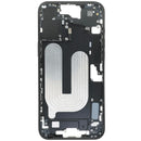 Chasis medio de iPhone 16 Plus negro usado con pequeñas partes, ideal para reparación de estructura.