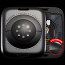 Tapa trasera Apple Watch Series 9 45mm LTE aluminio negro espacial A2980, pieza de repuesto.