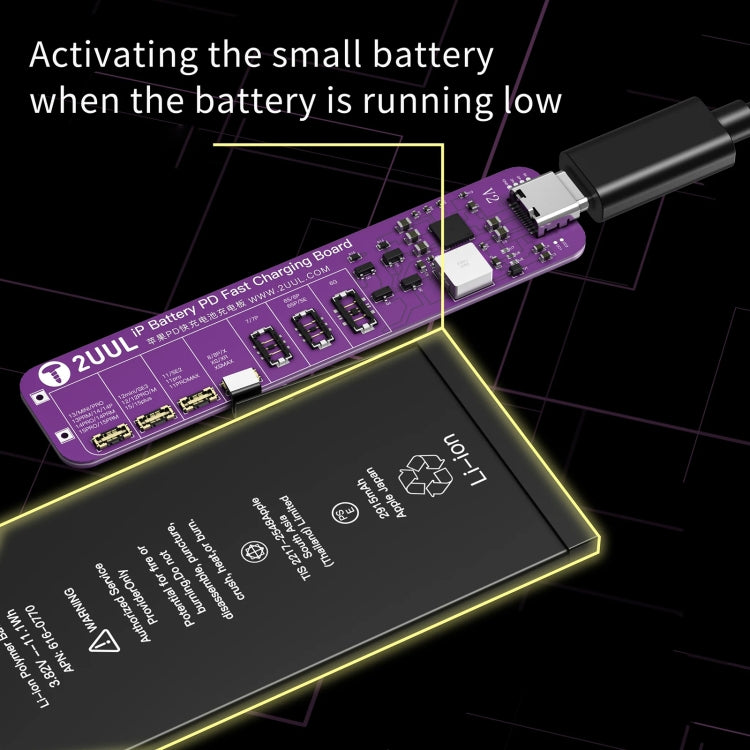 Encuentra la Batería 2UUL BT01 con PD carga rápida y placa de activación para iPhone 6 en Guatemala.