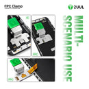 Pinza universal 2UUL FC01 con SlowBack para reparación precisa de cable flex en talleres de electrónica.