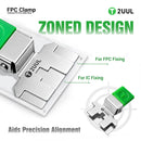 Pinza universal 2UUL FC01 con SlowBack para reparación precisa de cable flex en talleres de electrónica.
