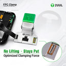 Pinza universal 2UUL FC01 con SlowBack para reparación precisa de cable flex en talleres de electrónica.