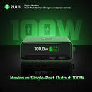 Cargador de escritorio 2UUL PC12 de 100W con pantalla digital, 2 puertos USB-C y 2 USB-A.