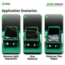 Pad de silicona 2UUL SP16 GripPad B negro, antideslizante, para sujeción segura de pantallas LCD de celulares durante reparación o limpieza.