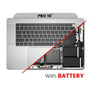 Encuentra la tapa superior con batería y teclado para MacBook Pro 16 en Guatemala, ideal para reparaciones y con teclado en inglés.