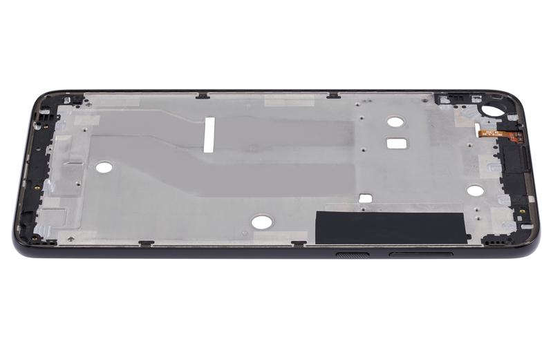 Marco medio compatible para Motorola Moto G8 Power (XT2041-1 / XT2041-3 / 2020) (Negro humo)