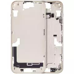 Marco medio con botones de encendido y volumen para iPhone 15 Plus en Guatemala, disponible para reparaciones y ventas al por mayor.
