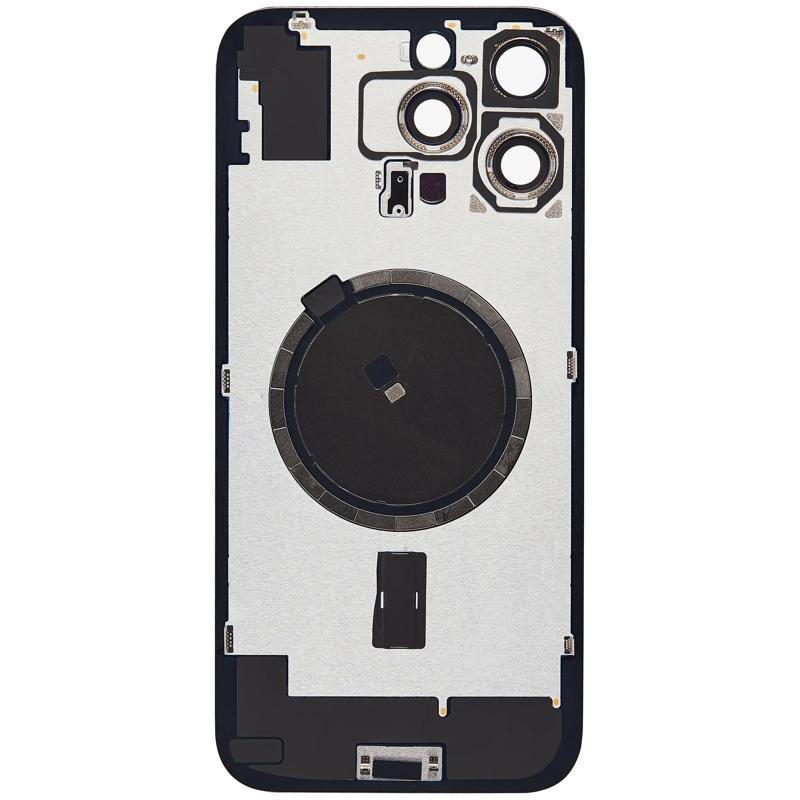 Compra tu tapa trasera con placa de acero con imán MagSafe preinstalado para iPhone 16 Pro Max en Guatemala, repáralo en los talleres autorizados de Apple.