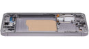 Pantalla OLED Samsung Galaxy S25 5G Silver Shadow con marco, repuesto para reparación de display roto.