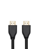 Cable HDMI GE negro de 12 pies, soporta 1080p, ideal para conectar dispositivos electrónicos y disfrutar de alta definición.