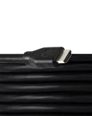 Cable HDMI GE negro de 12 pies, soporta 1080p, ideal para conectar dispositivos electrónicos y disfrutar de alta definición.