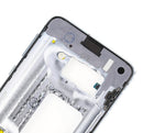 Tapa superior Samsung Galaxy S10e Prism White con piezas pequeñas para reparación de chasis.