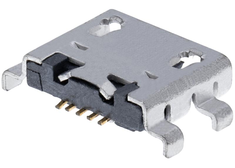 Puerto de carga Micro B - 05 Pin con 4 puntos de anclaje